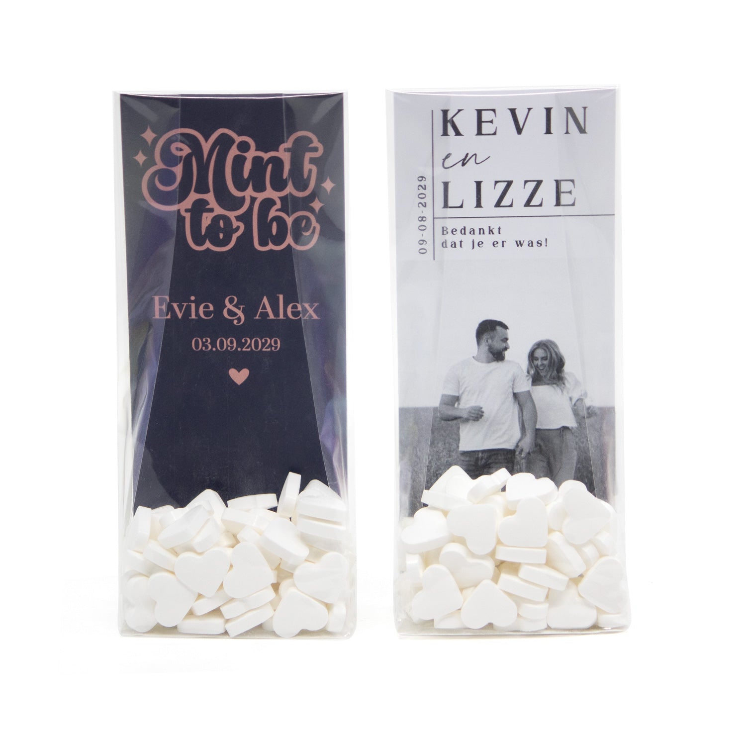 Blisterzak met snoep en eiket - trouwen - Bedankjes.nl