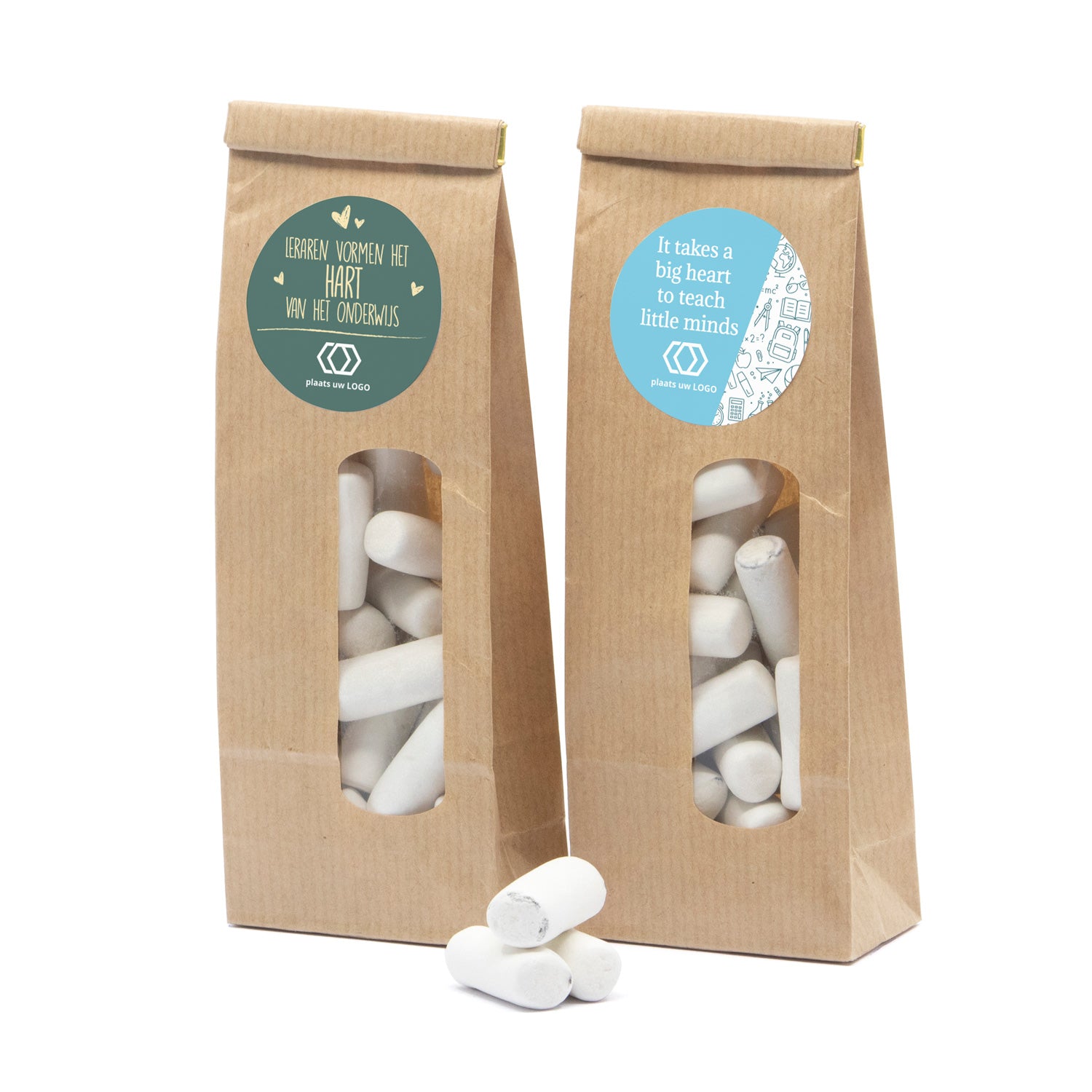 Kraftzakje met snoepjes - Leraar - Bedankjes.nl