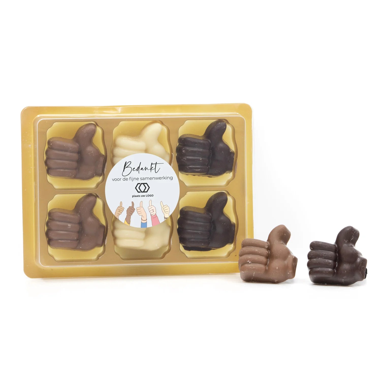 Chocolade duimpjes (6) voor je inzet - Zakelijk
