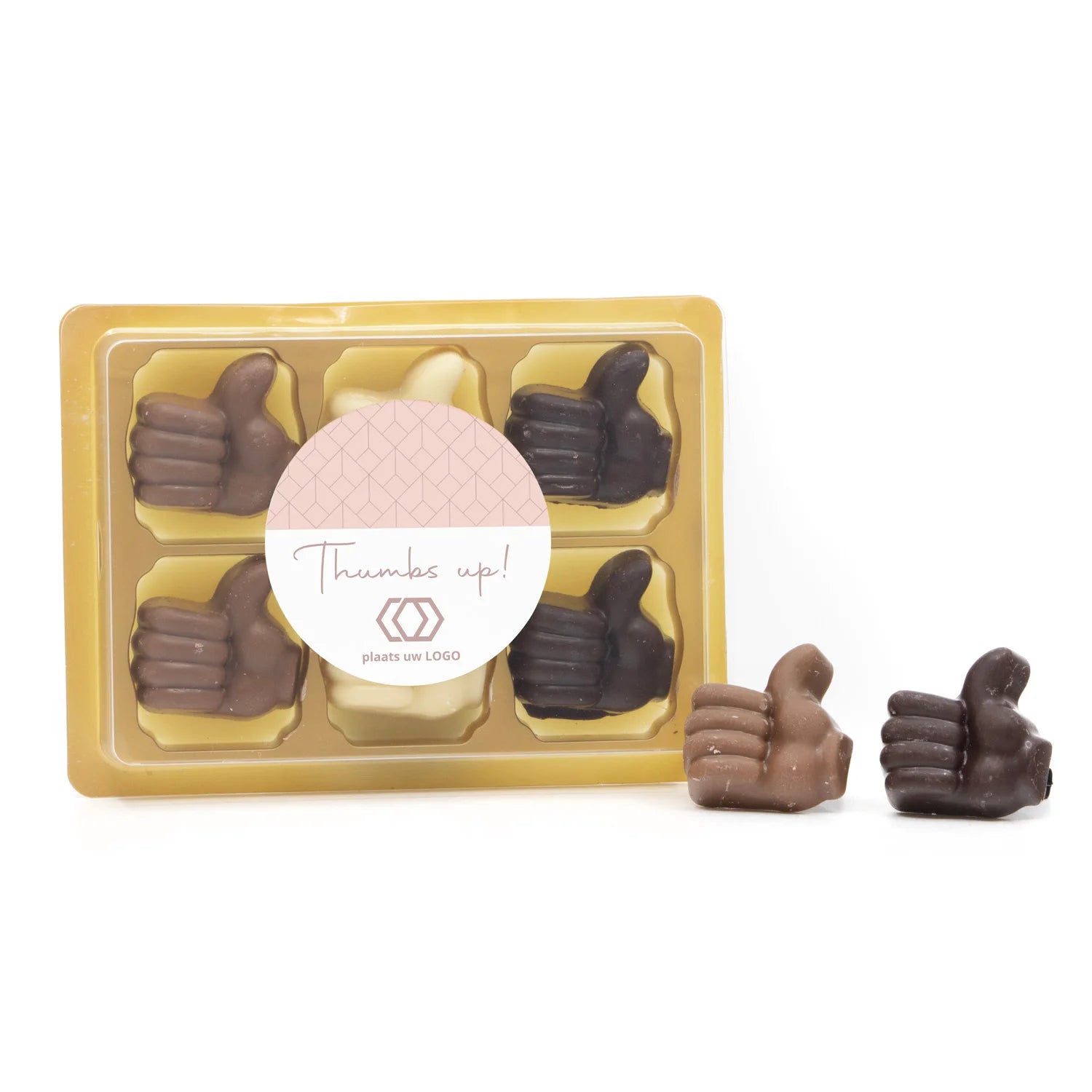 Chocolade duimpjes (6) voor je inzet - Zakelijk - Bedankjes.nl
