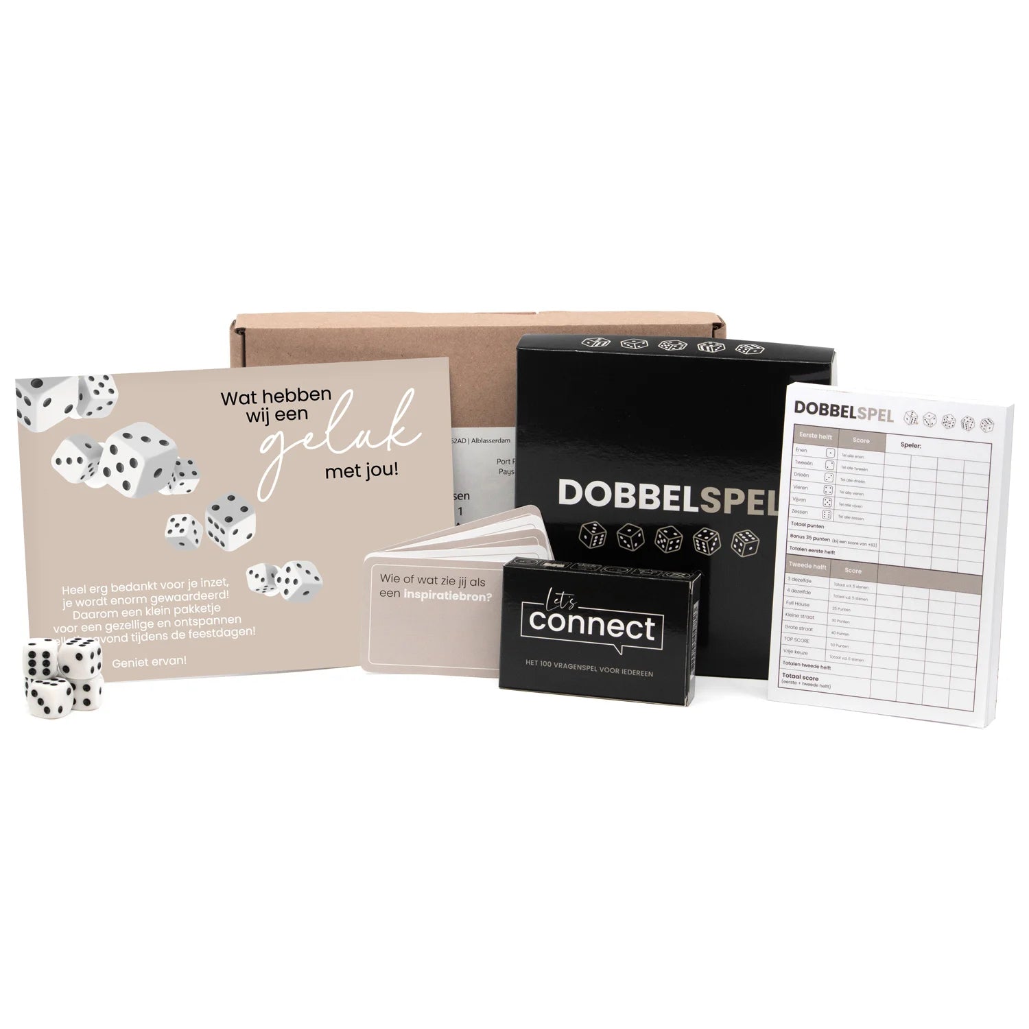 Spelletjes avond in een doosje - Kerst - Bedankjes.nl
