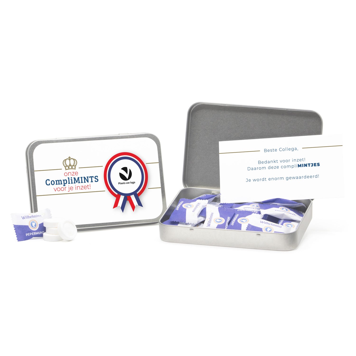 Complimints in blik - Brievenbus - Bedankjes.nl