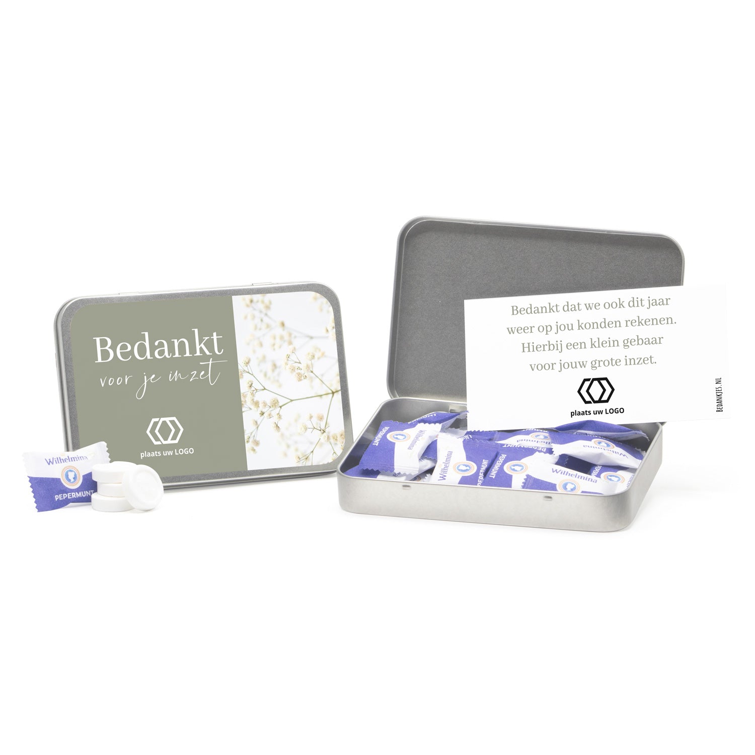 Complimints in blik - Brievenbus - Bedankjes.nl