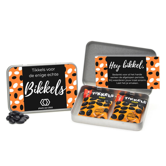 Tikkels voor Bikkels in bewaarblik - Zakelijk Tikkels voor Bikkels in bewaarblik - Zakelijk