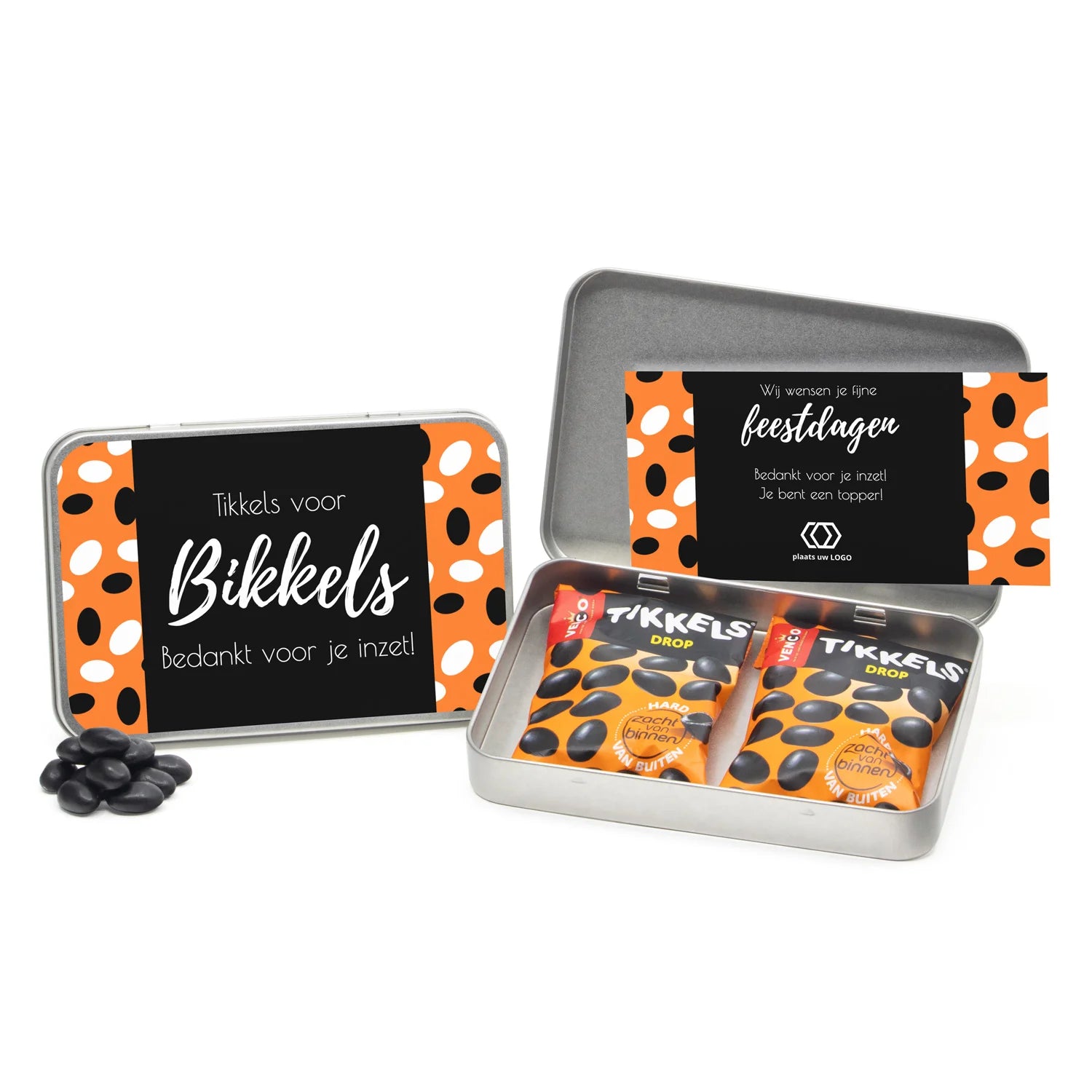 Tikkels voor bikkels in bewaarblik - Kerst - Bedankjes.nl