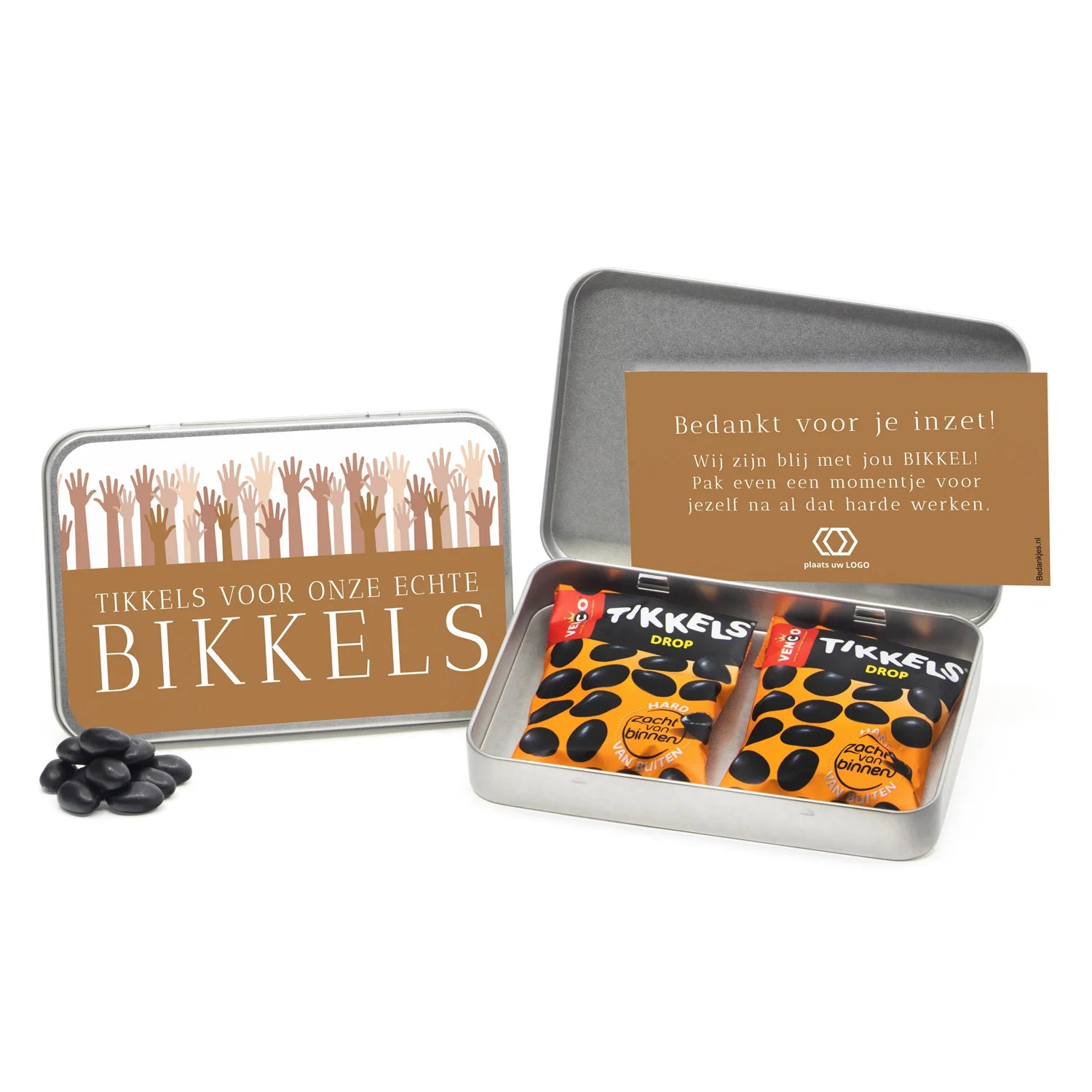 Tikkels voor Bikkels in bewaarblik - Zakelijk - Bedankjes.nl