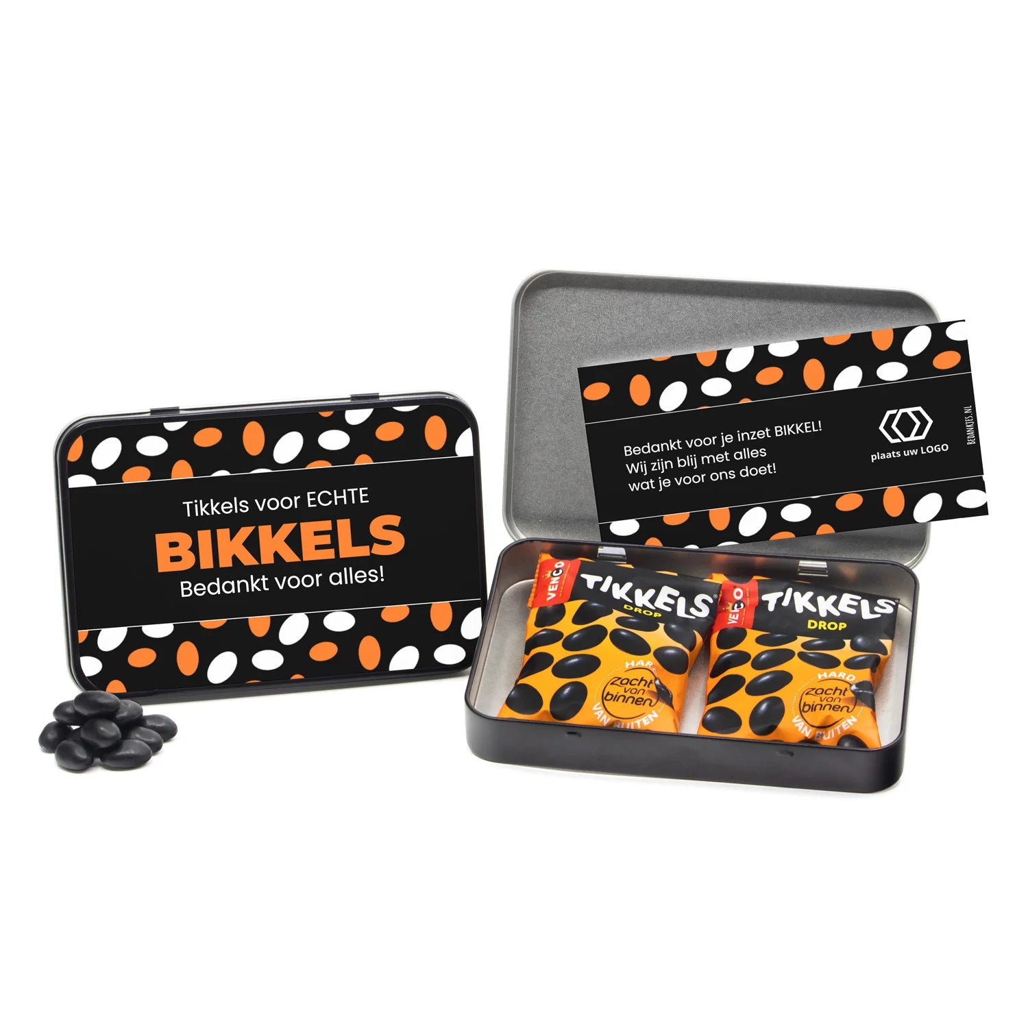 Tikkels voor Bikkels in bewaarblik - Zakelijk - Bedankjes.nl