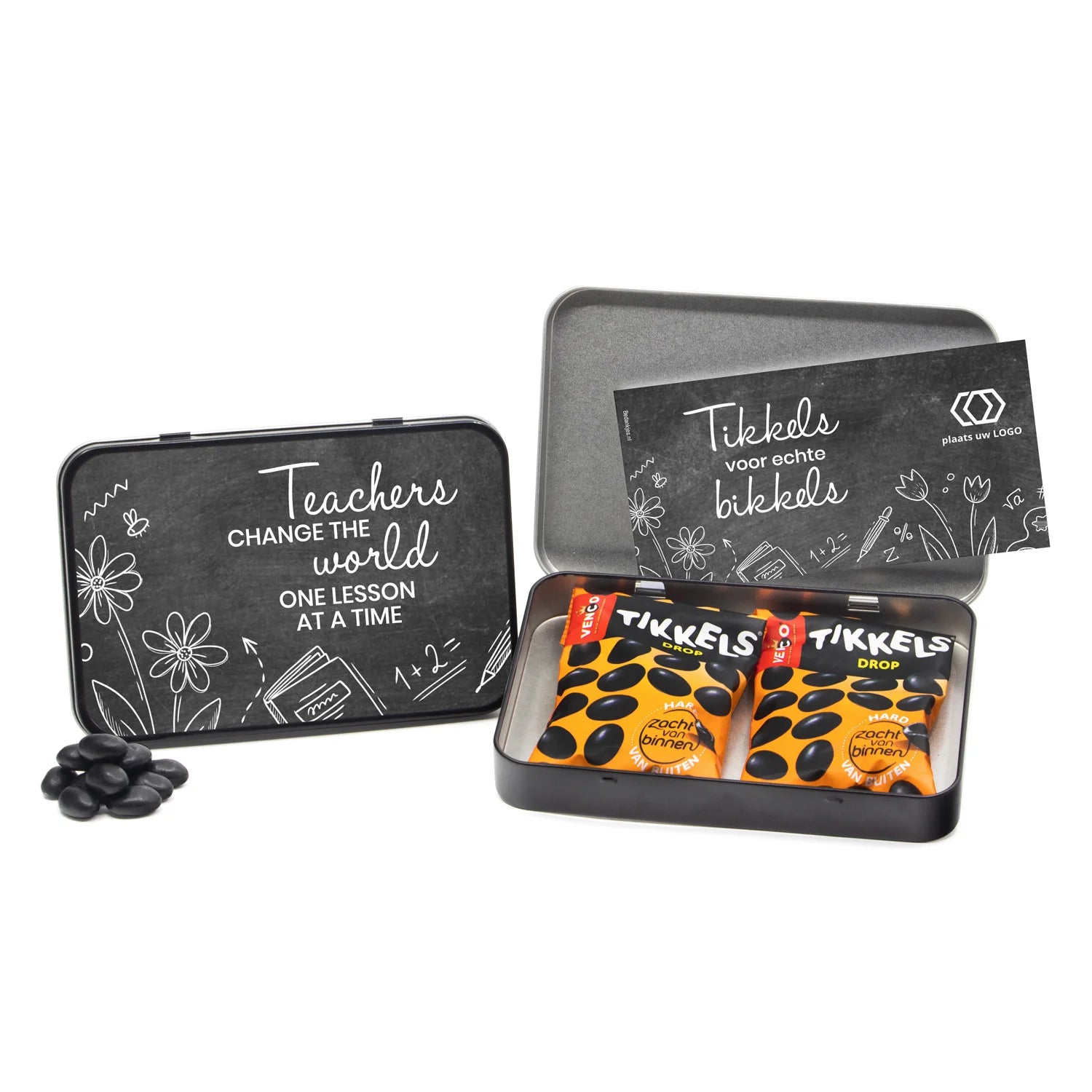 Tikkels voor Bikkels in persoonlijk bewaarblik - Leraar - Bedankjes.nl