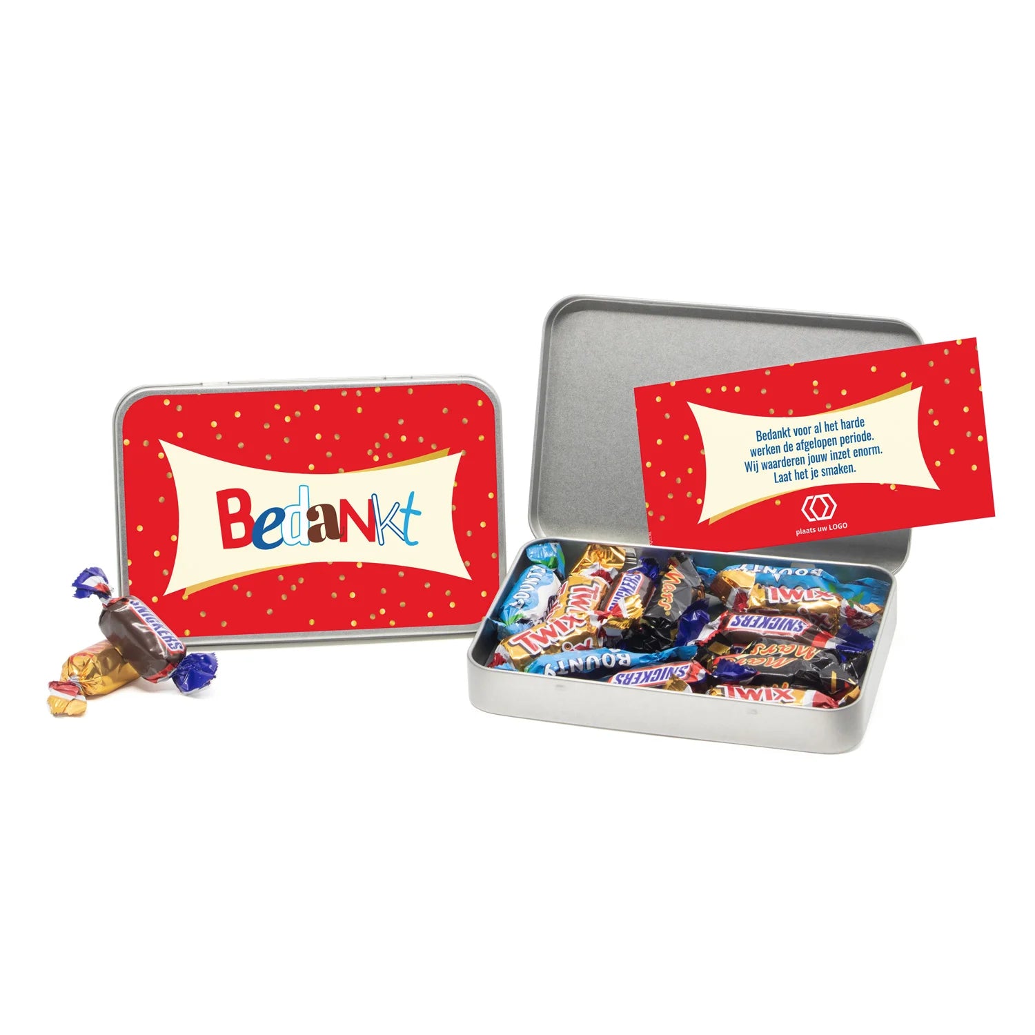 Celebrations in blik met eigen kaart - Leraar - Bedankjes.nl