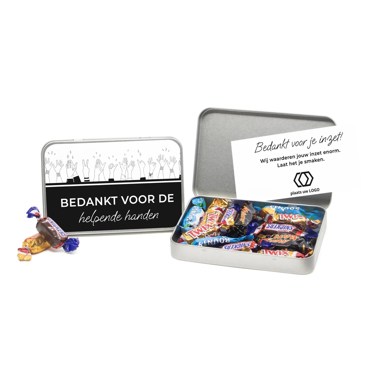 Celebrations in blik met eigen kaart - Zakelijk - Bedankjes.nl