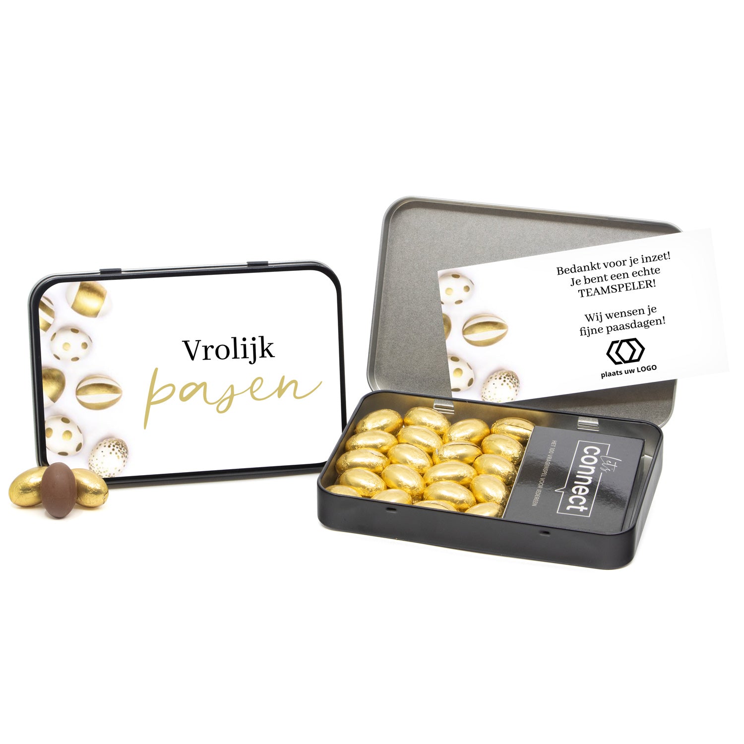 Let's Connect vragenspel in blik met paaseitjes - Pasen - Bedankjes.nl