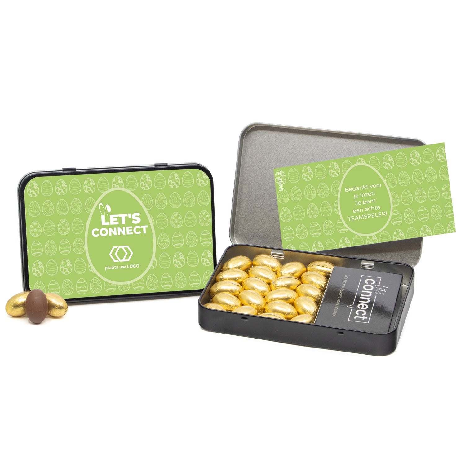 Let's Connect vragenspel in blik met paaseitjes - Pasen - Bedankjes.nl