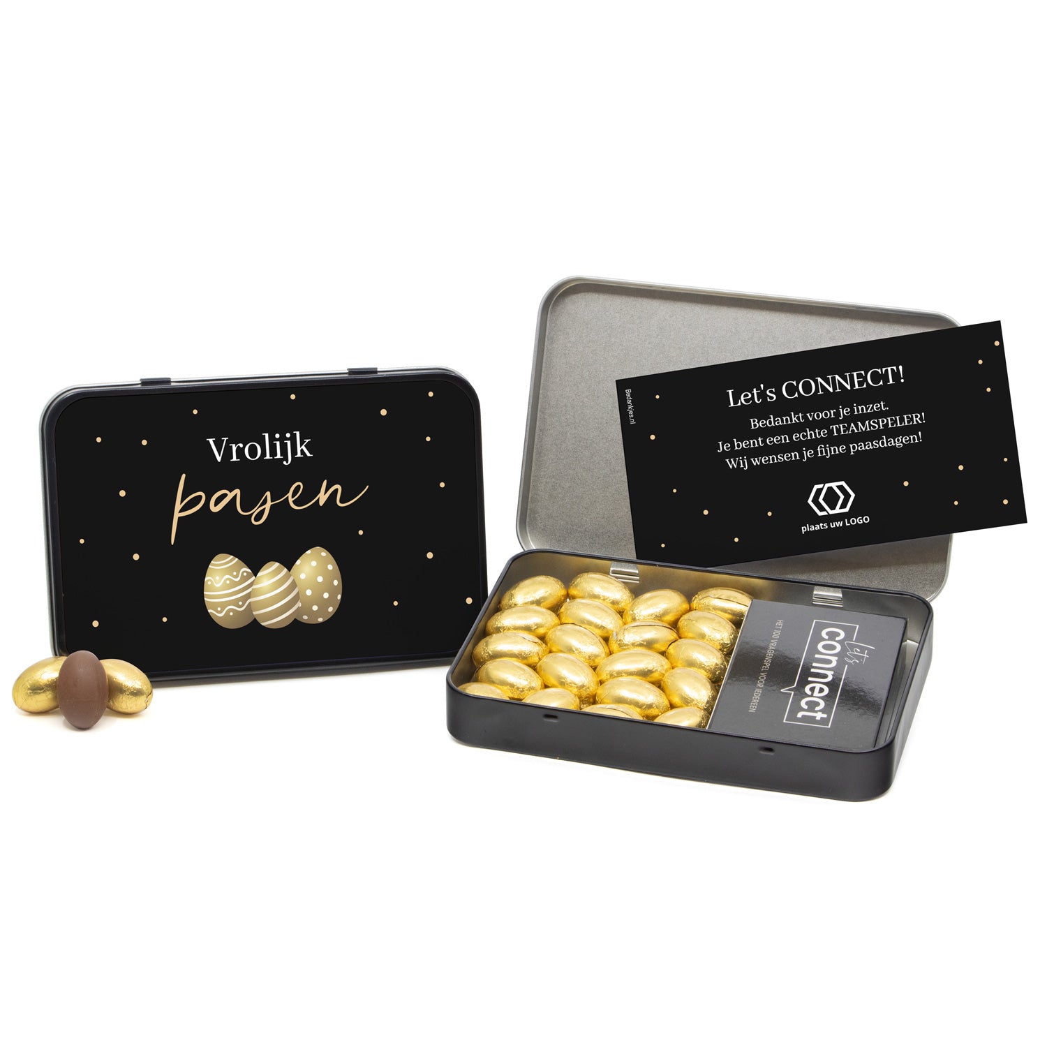 Let's Connect vragenspel in blik met paaseitjes - Pasen - Bedankjes.nl