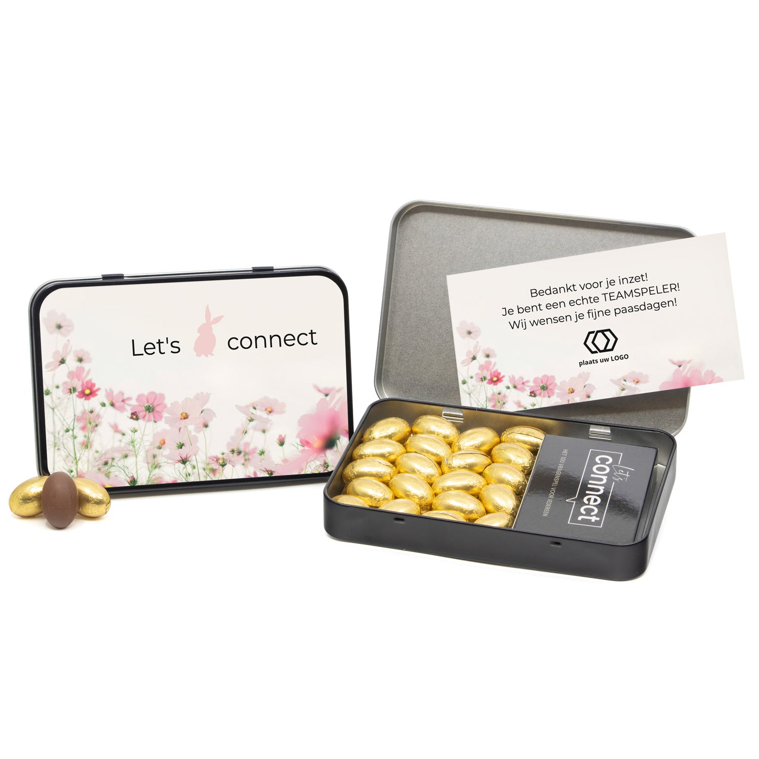 Let's Connect vragenspel in blik met paaseitjes - Pasen - Bedankjes.nl