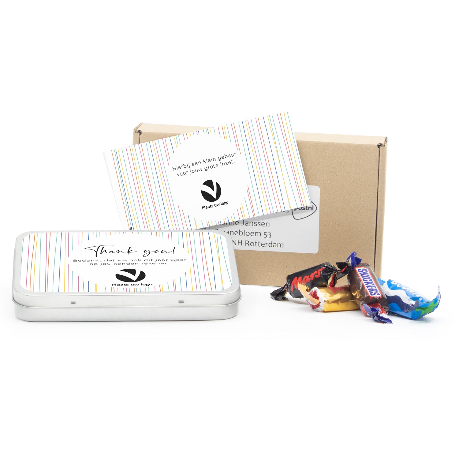 Celebrations in blik - Brievenbus - Bedankjes.nl