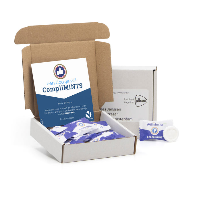 Doosje complimints met eigen kaart - Verpleging Doosje complimints met eigen kaart - Verpleging