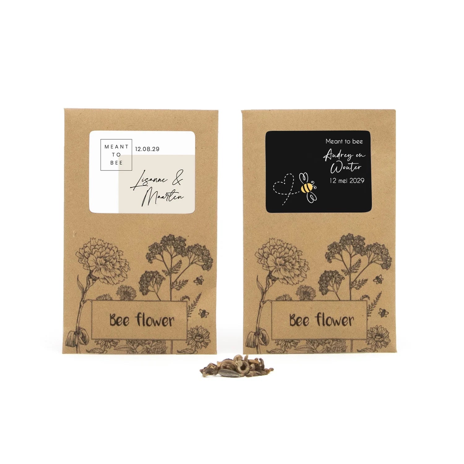 Meant to bee flower zakje - Trouwen - Bedankjes.nl