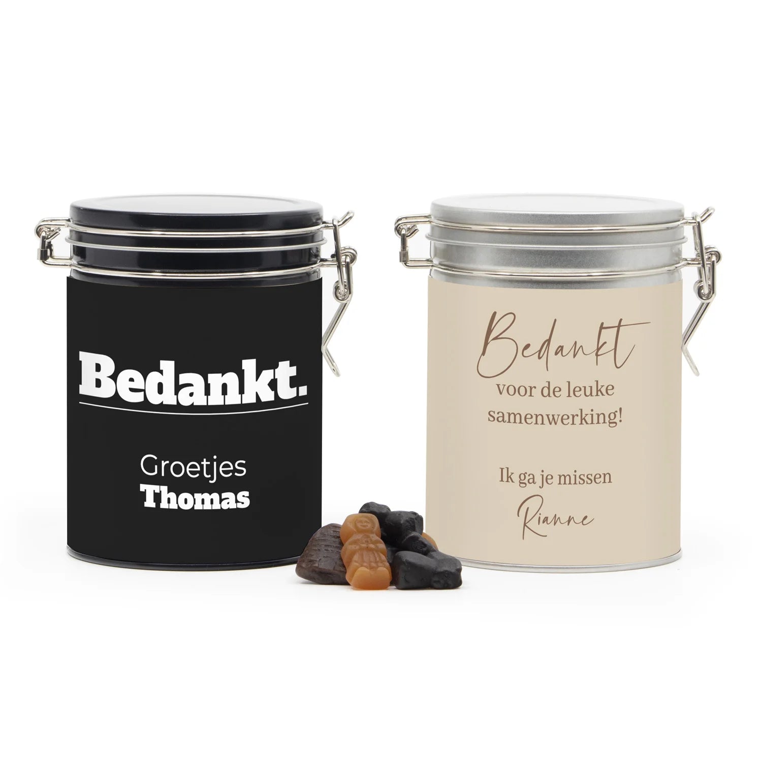 Beugelblik met eigen wikkel - Afscheid Collega's - Bedankjes.nl