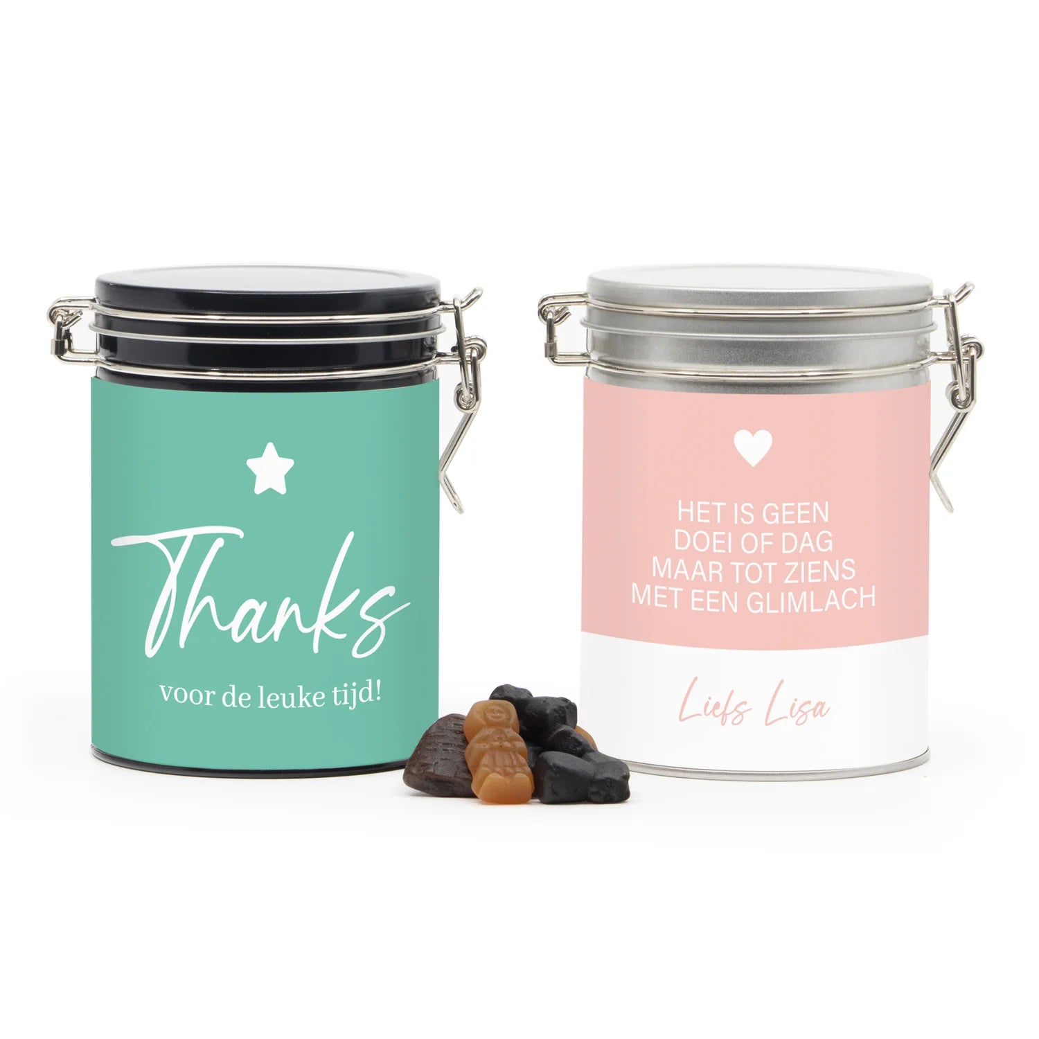 Beugelblik met eigen wikkel - Afscheid Collega's - Bedankjes.nl