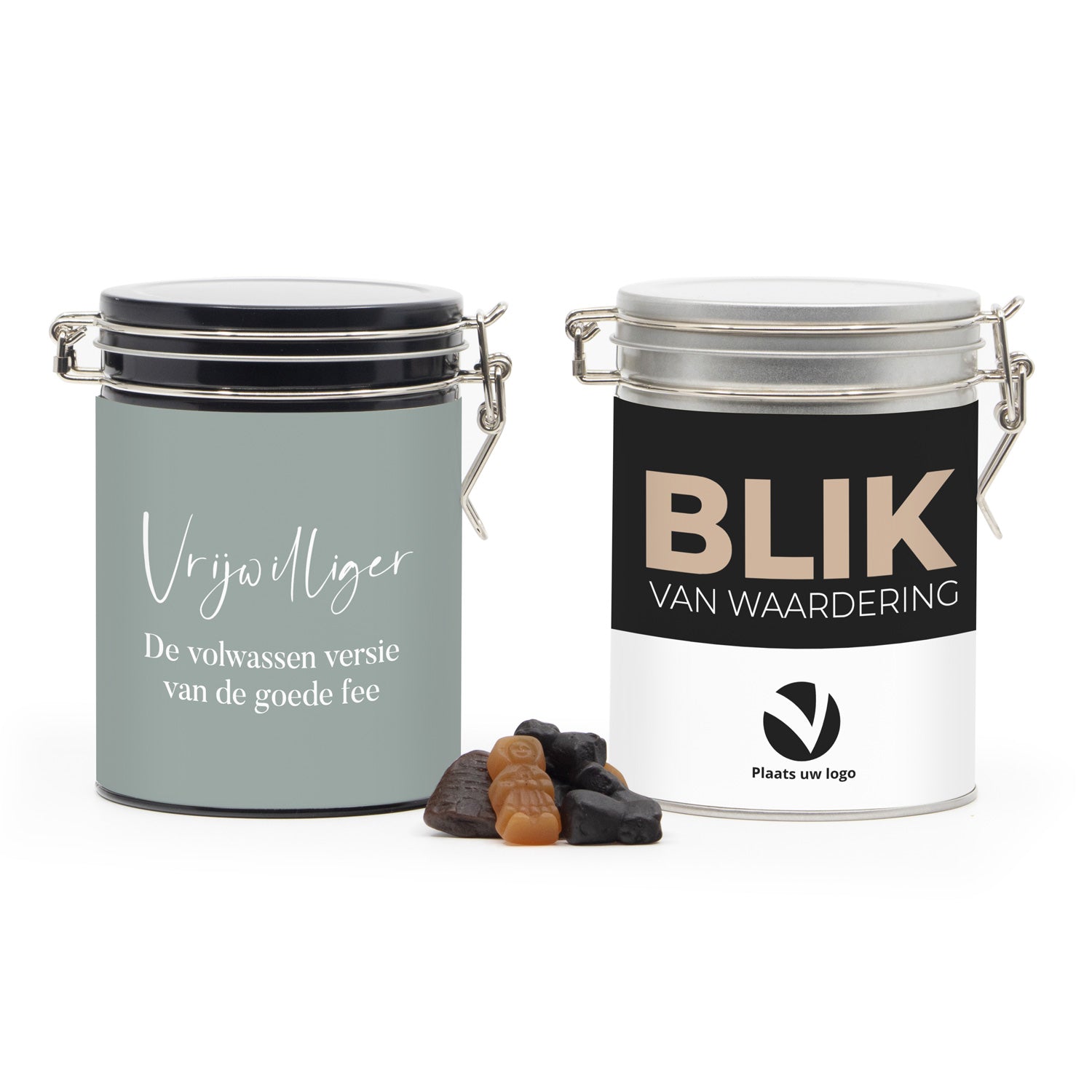 Beugelblik met eigen wikkel - Vrijwilliger - Bedankjes.nl