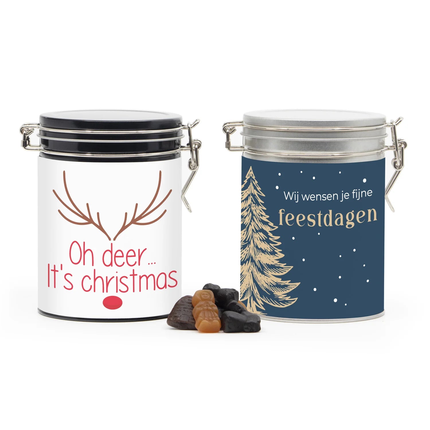 Beugelblik met eigen wikkel - Kerst - Bedankjes.nl