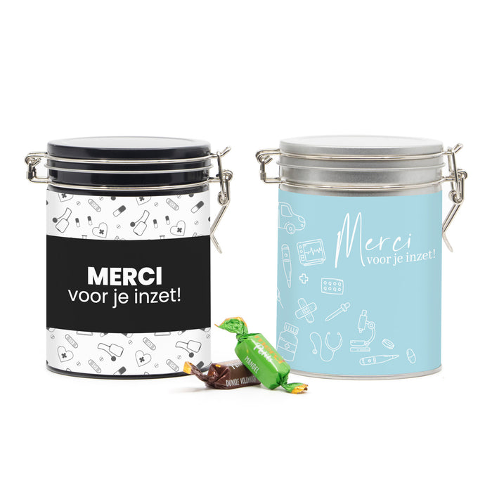 Beugelblik Merci petits met eigen wikkel - Verpleging Beugelblik Merci petits met eigen wikkel - Verpleging