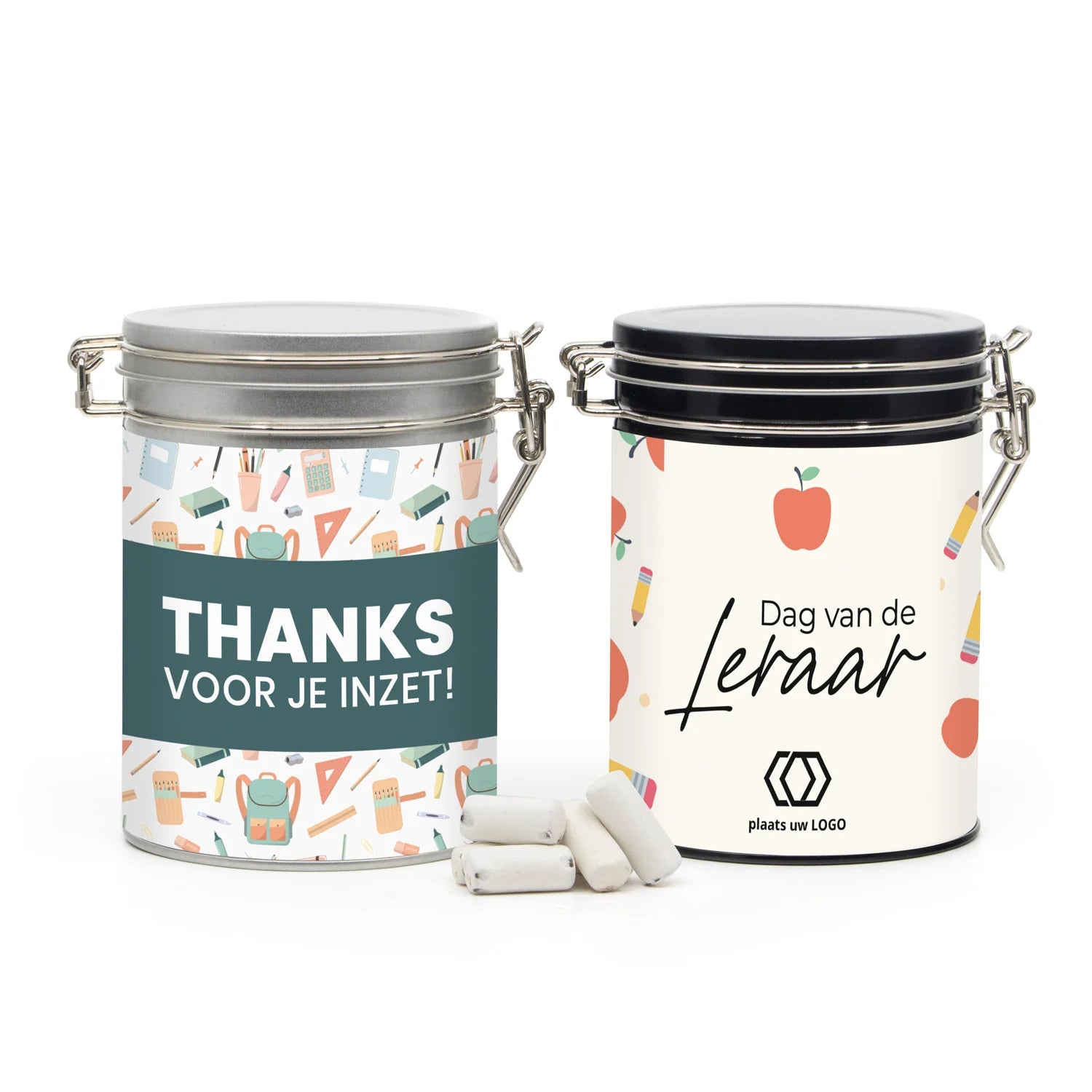 Beugelblik met eigen wikkel - Leraar - Bedankjes.nl