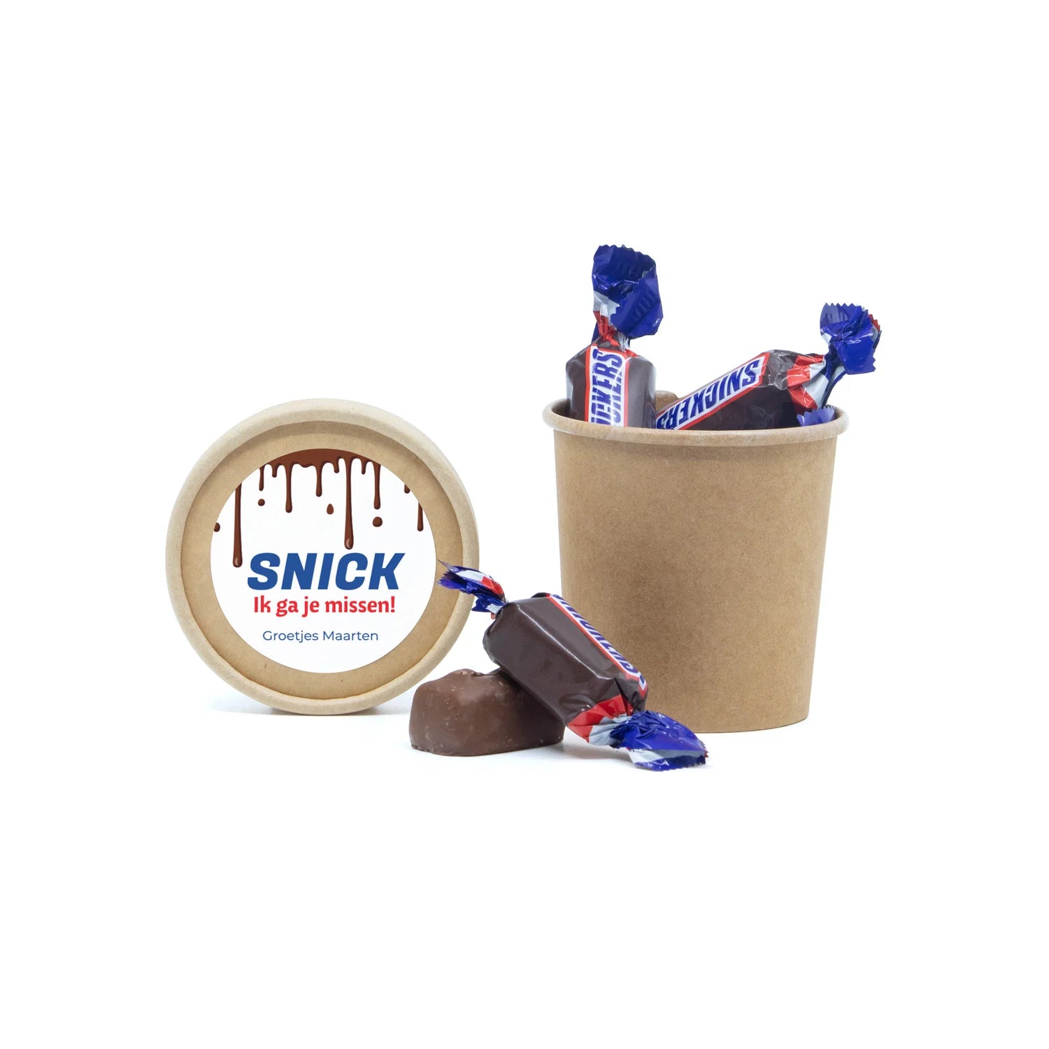 Snick! Ik ga ervandoor in bio Kraftbekertje- Afscheid collega - Bedankjes.nl