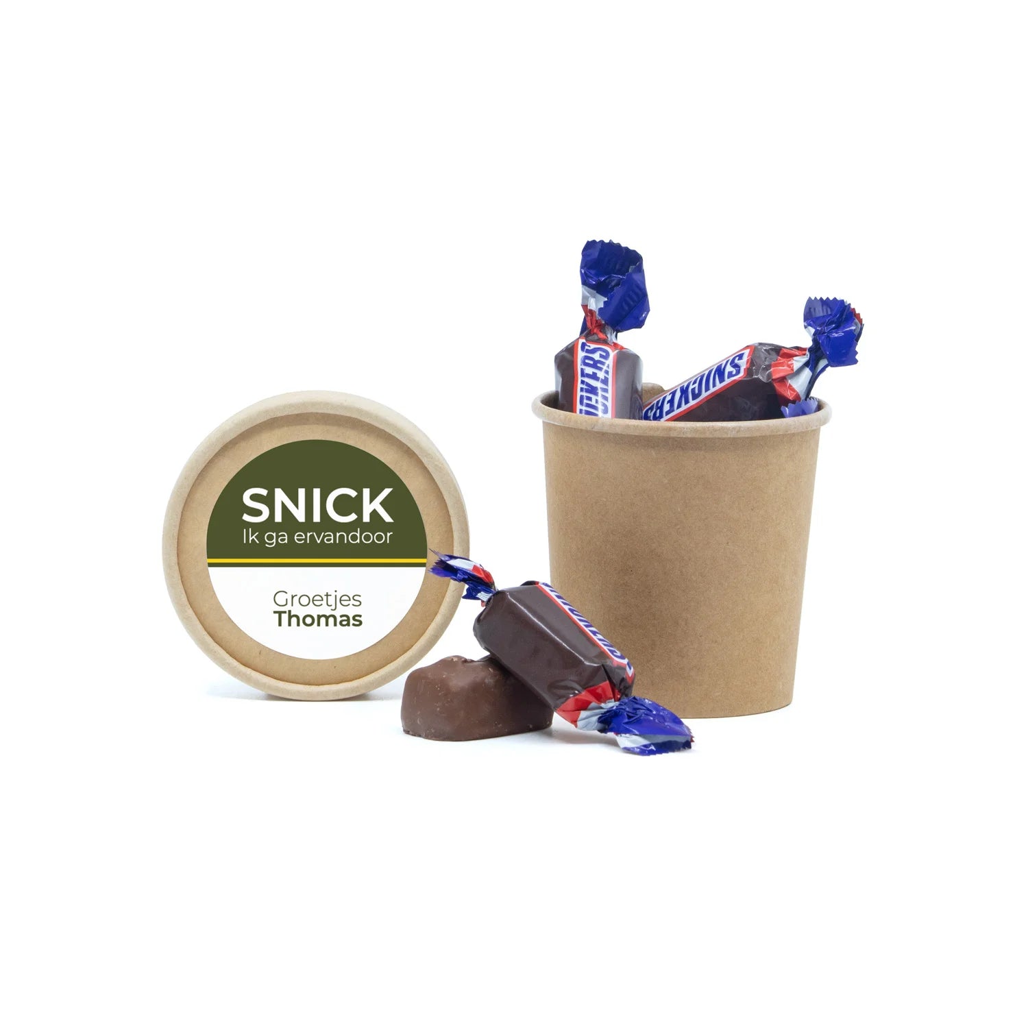 Snick! Ik ga ervandoor in bio Kraftbekertje- Afscheid collega - Bedankjes.nl