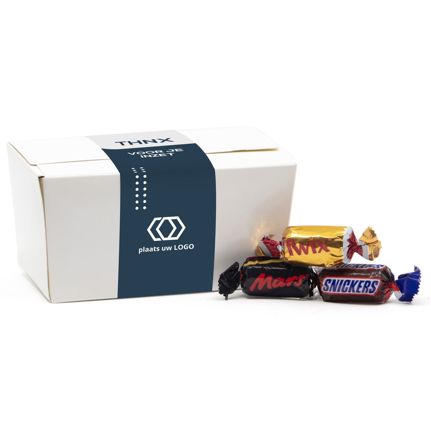 Bonbondoos met chocolade en persoonlijk etiket - Zakelijk - Bedankjes.nl