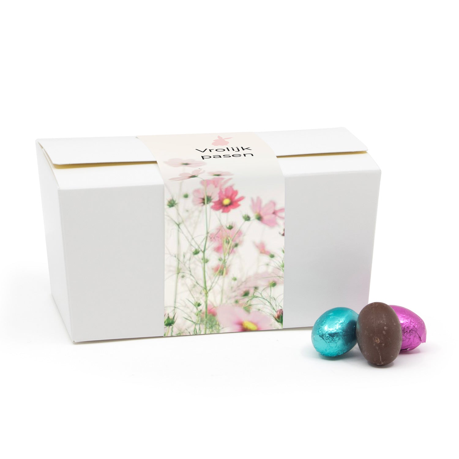 Bonbondoos met paaseitjes en eigen sleeve - Pasen - Bedankjes.nl