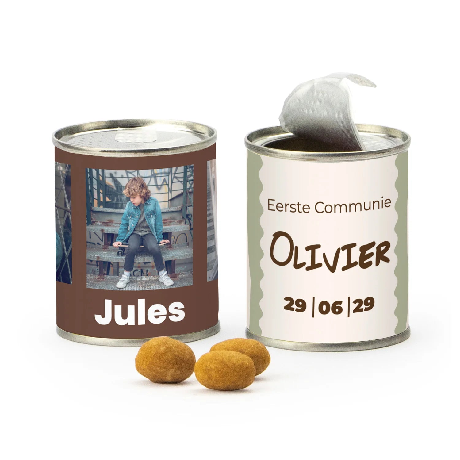 Blikje borrelnootjes - Communie jongens