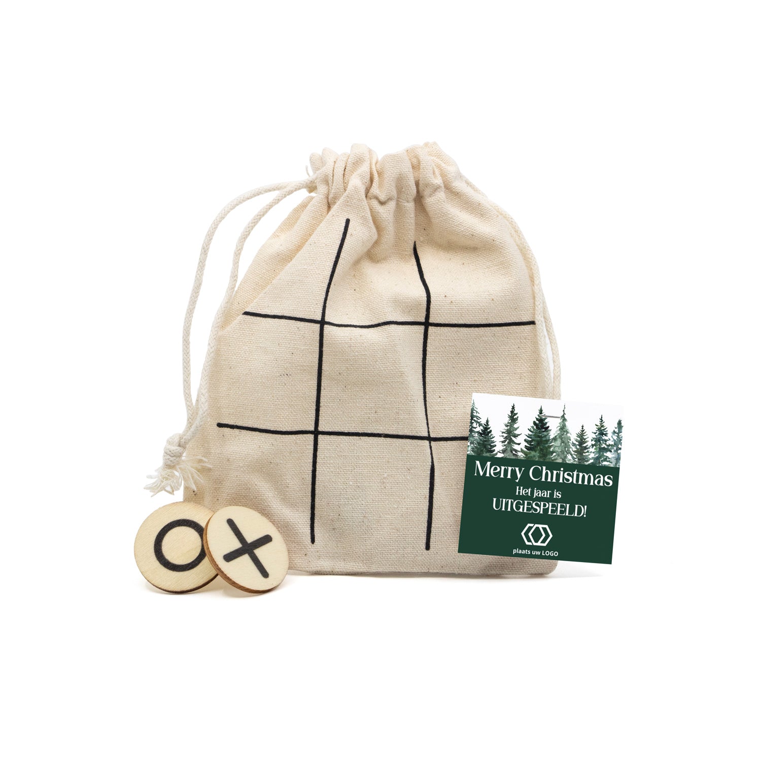 Boter kaas en eieren met eigen kaartje - Kerst - Bedankjes.nl