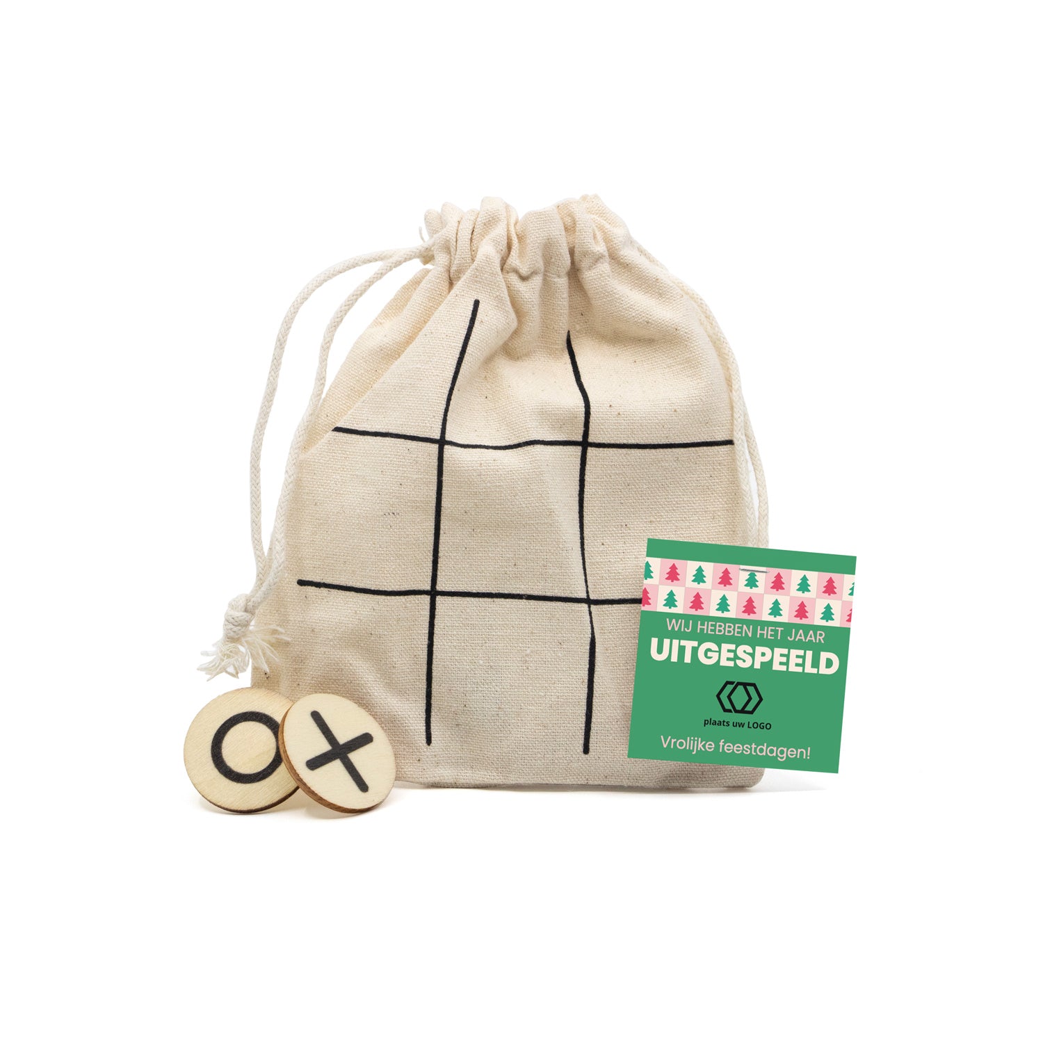 Boter kaas en eieren met eigen kaartje - Kerst - Bedankjes.nl