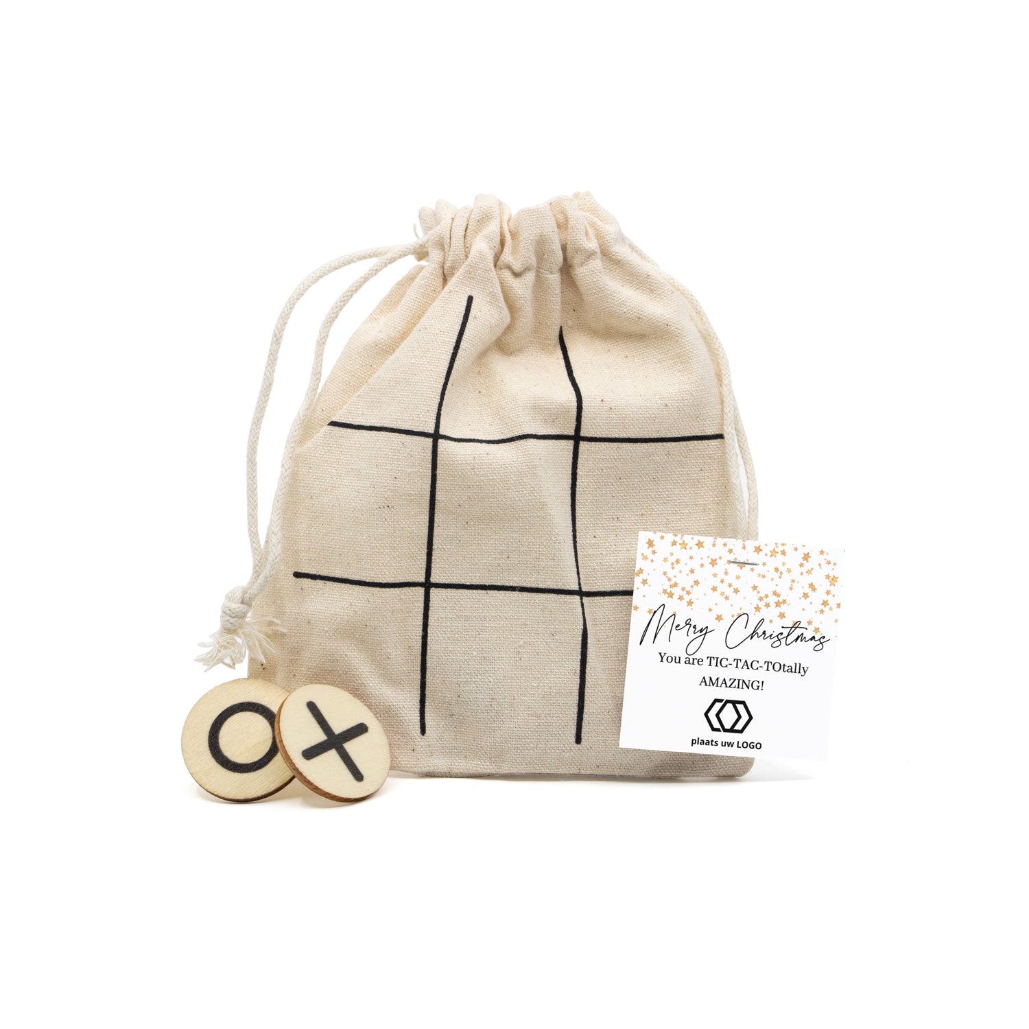 Boter kaas en eieren met eigen kaartje - Kerst - Bedankjes.nl