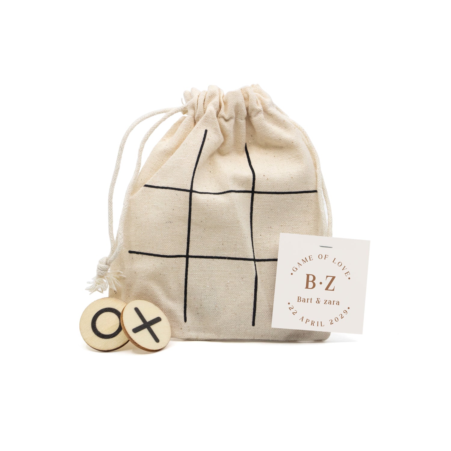 Boter kaas en eieren met eigen kaartje - Trouwen - Bedankjes.nl