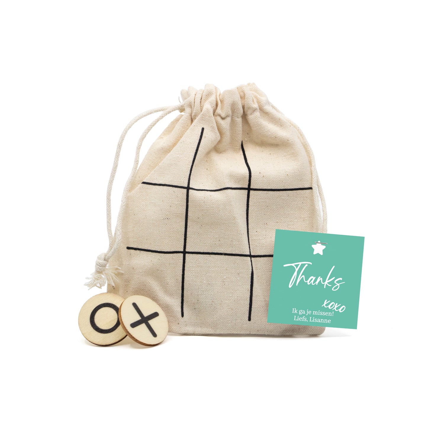 Boter kaas en eieren met eigen kaartje - Afscheid collega - Bedankjes.nl