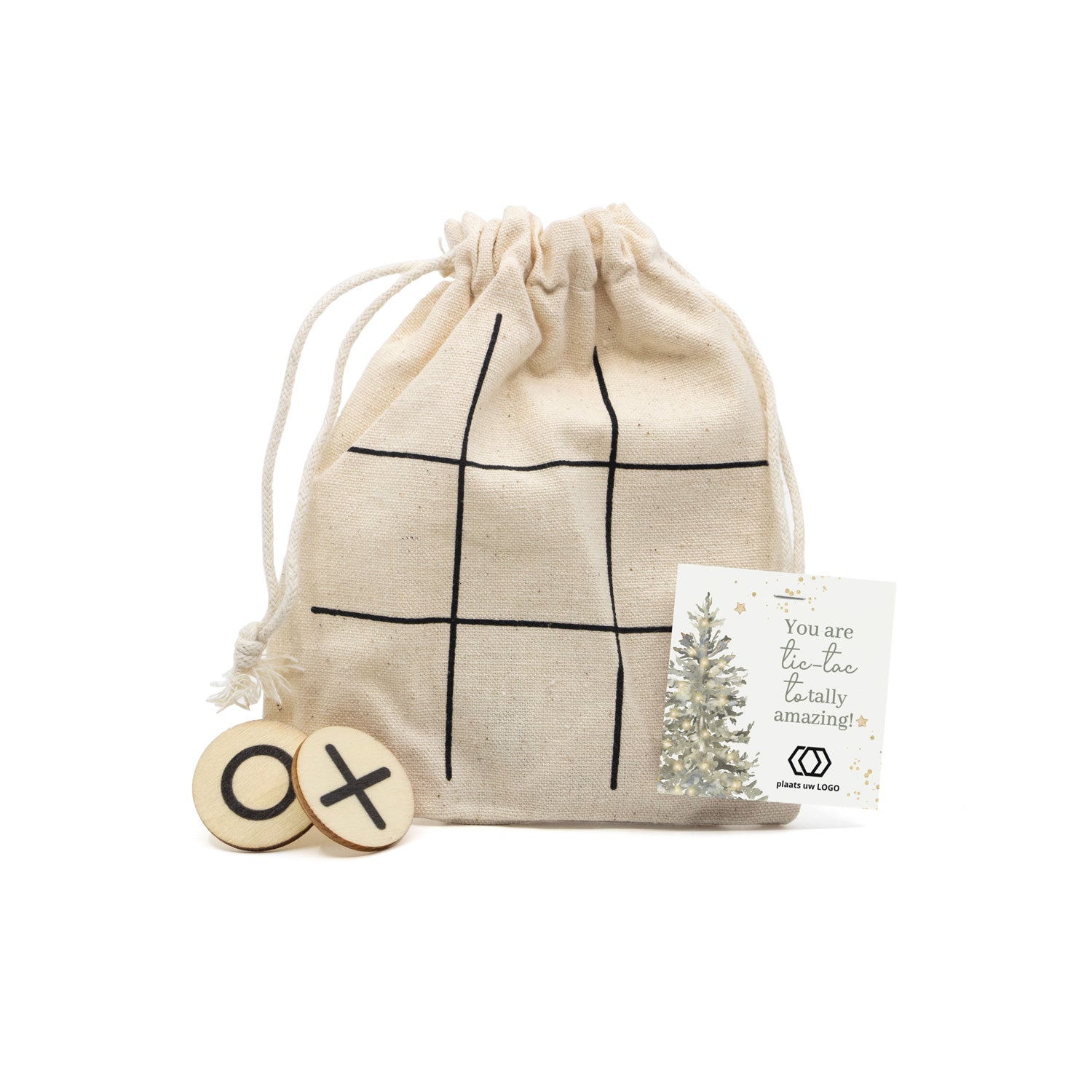 Boter kaas en eieren met eigen kaartje - Kerst - Bedankjes.nl