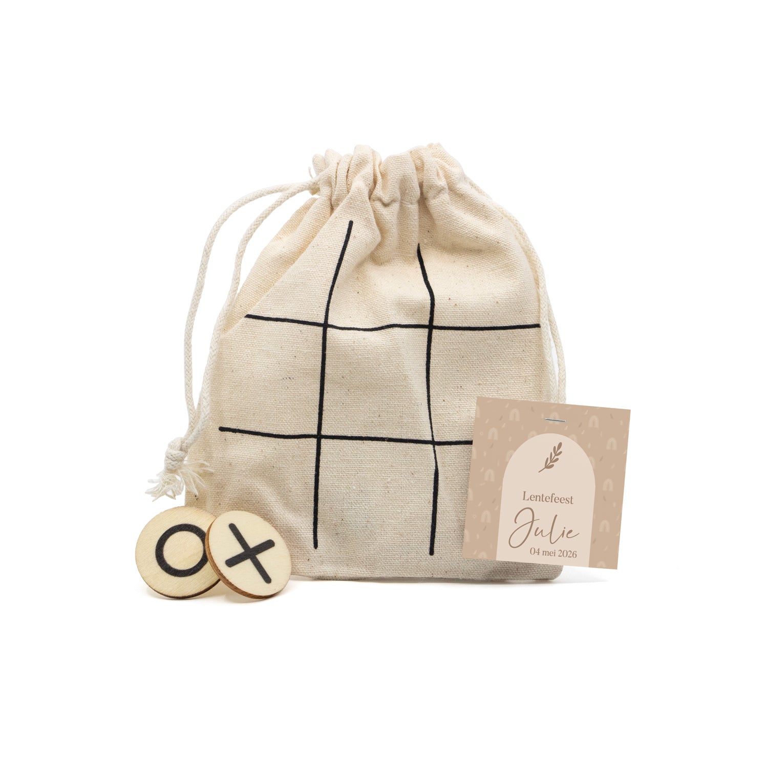 Boter kaas en eieren met eigen kaartje - Communie meisje - Bedankjes.nl