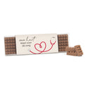 Box met 18 chocolade bouwstenen eigen sleeve - Verpleging - Bedankjes.nl