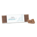Blisterbox met 18 chocolade bouwstenen eigen sleeve - Leraar - Bedankjes.nl