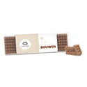 Box met 18 chocolade bouwstenen eigen sleeve - Verpleging - Bedankjes.nl