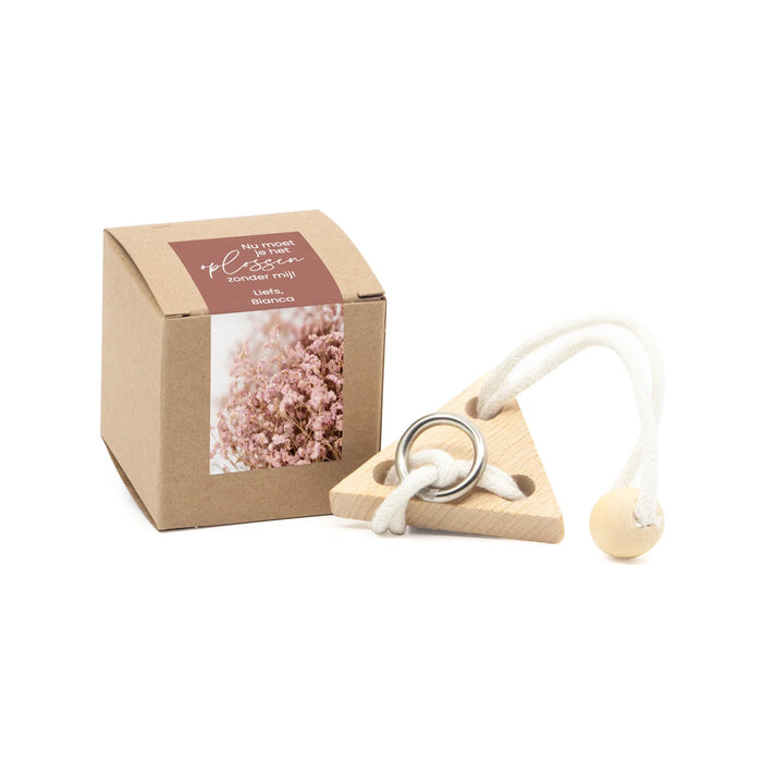 Kubusdoosje met breinbreker driehoek - Afscheid collega Kubusdoosje met breinbreker driehoek - Afscheid collega