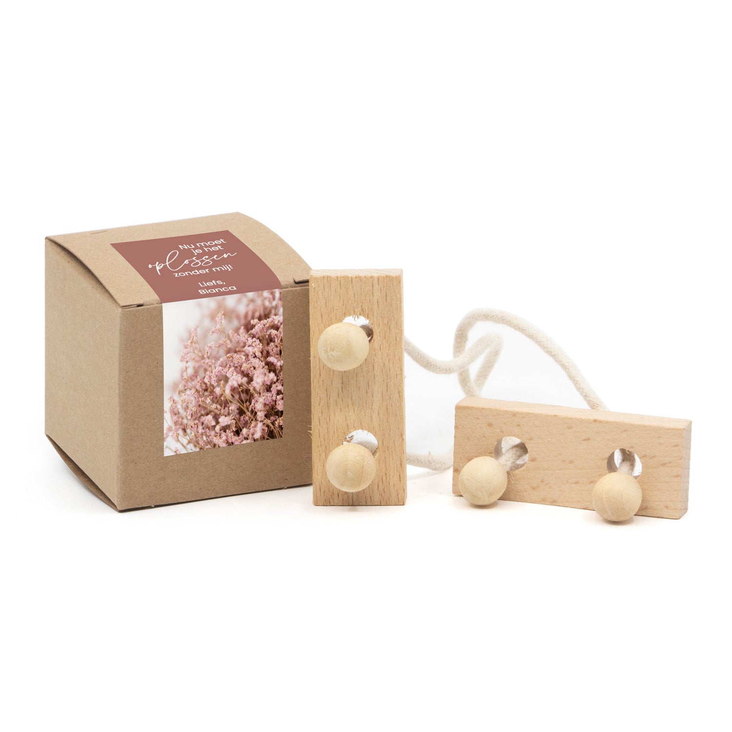 Kubusdoosje met breinbreker - Afscheid collega - Bedankjes.nl