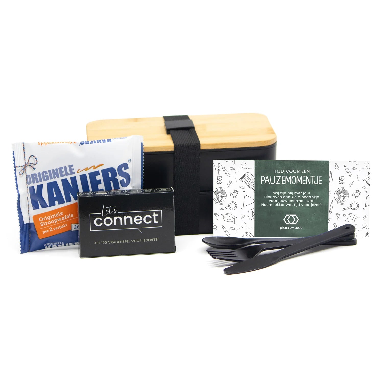 Pauzemomentje lunchbox met persoonlijke kaart - Leraar - Bedankjes.nl