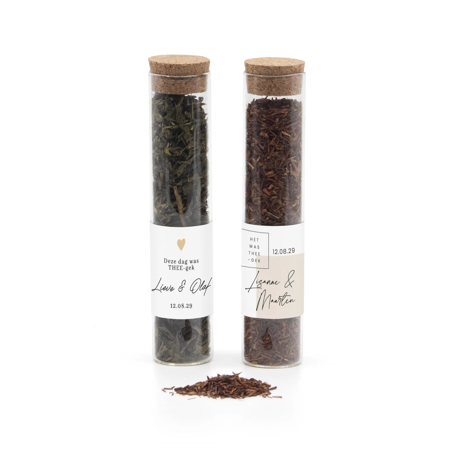 Glazen buisje met verse thee - Trouwen - Bedankjes.nl