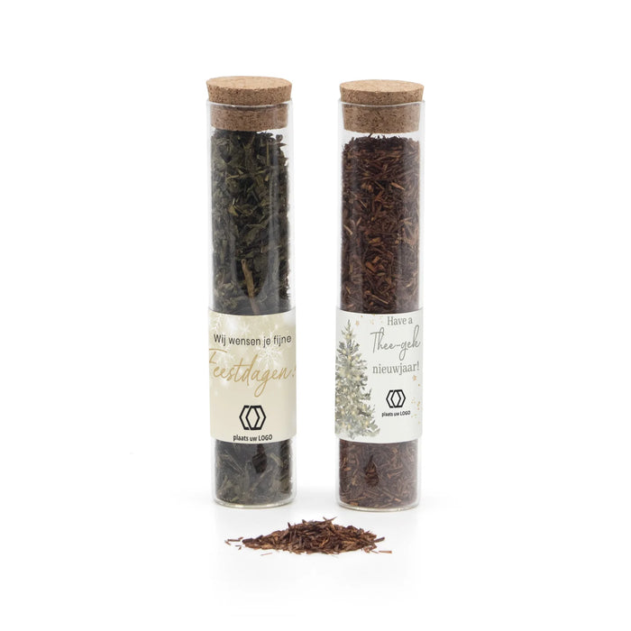 Glazen buisje met verse thee - Kerst Glazen buisje met verse thee - Kerst