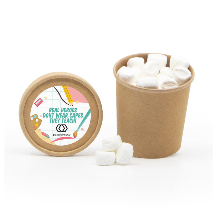 Bio kraftbekertje met Snoep - Dag van de Leraar Bio kraftbekertje met Snoep - Dag van de Leraar