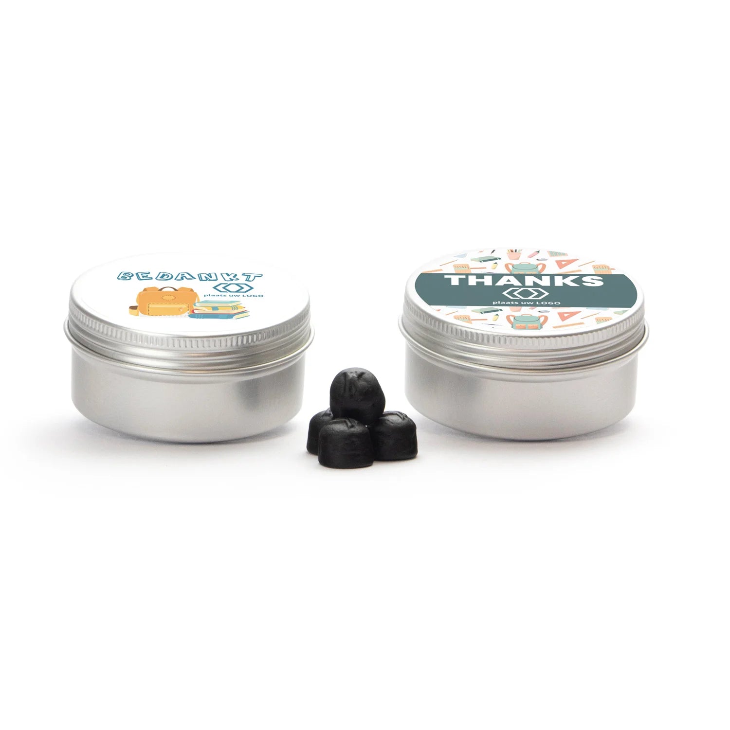 Aluminium blik met snoepjes - Leraar - Bedankjes.nl