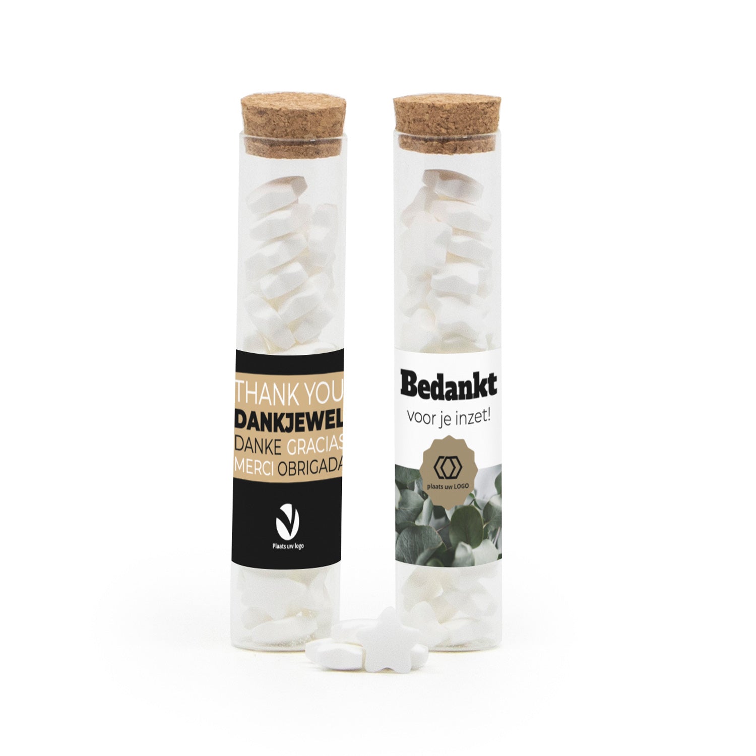 Glazen buisje met snoepjes - Zakelijk - Bedankjes.nl